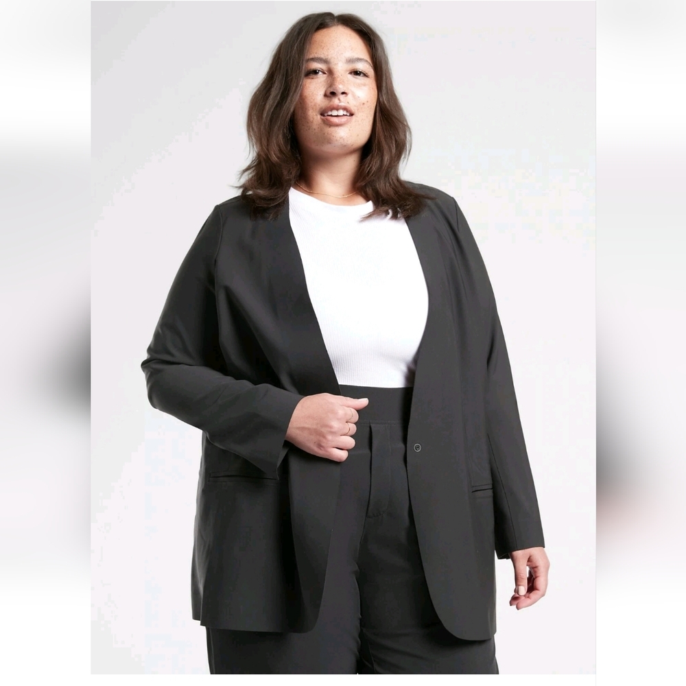 NWT Athleta Avenue Blazer Jacket, Black SIZE 22